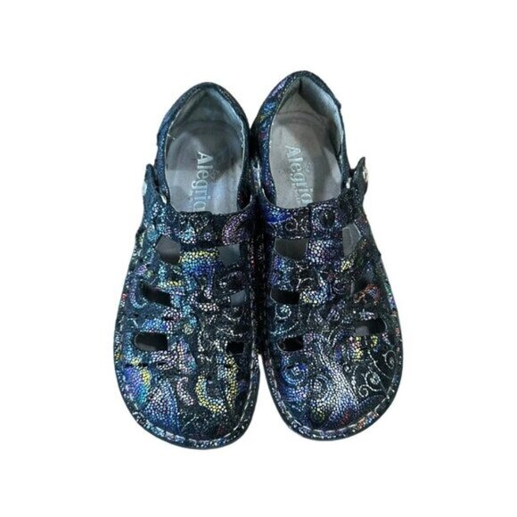 Alegría Pes-542 Women SZ 35 Multicolor Fisherman Clogs Comfort Shoes - Picture 12 of 12